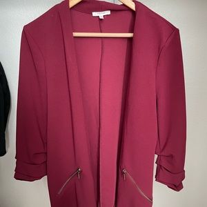 push-sleeve blazer